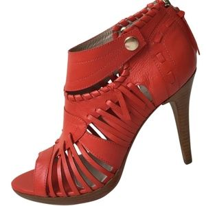 Brand New Rebecca Minkoff orange leather sandal